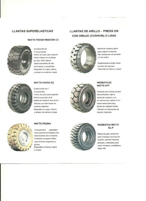 llantas para montacargas